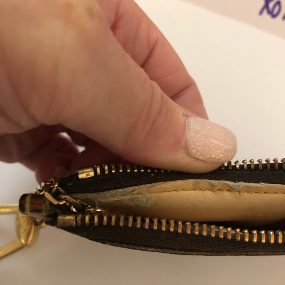 Cles Coin Case Pink Cherry Blossom Mono Canvas - Picture 6 of 8